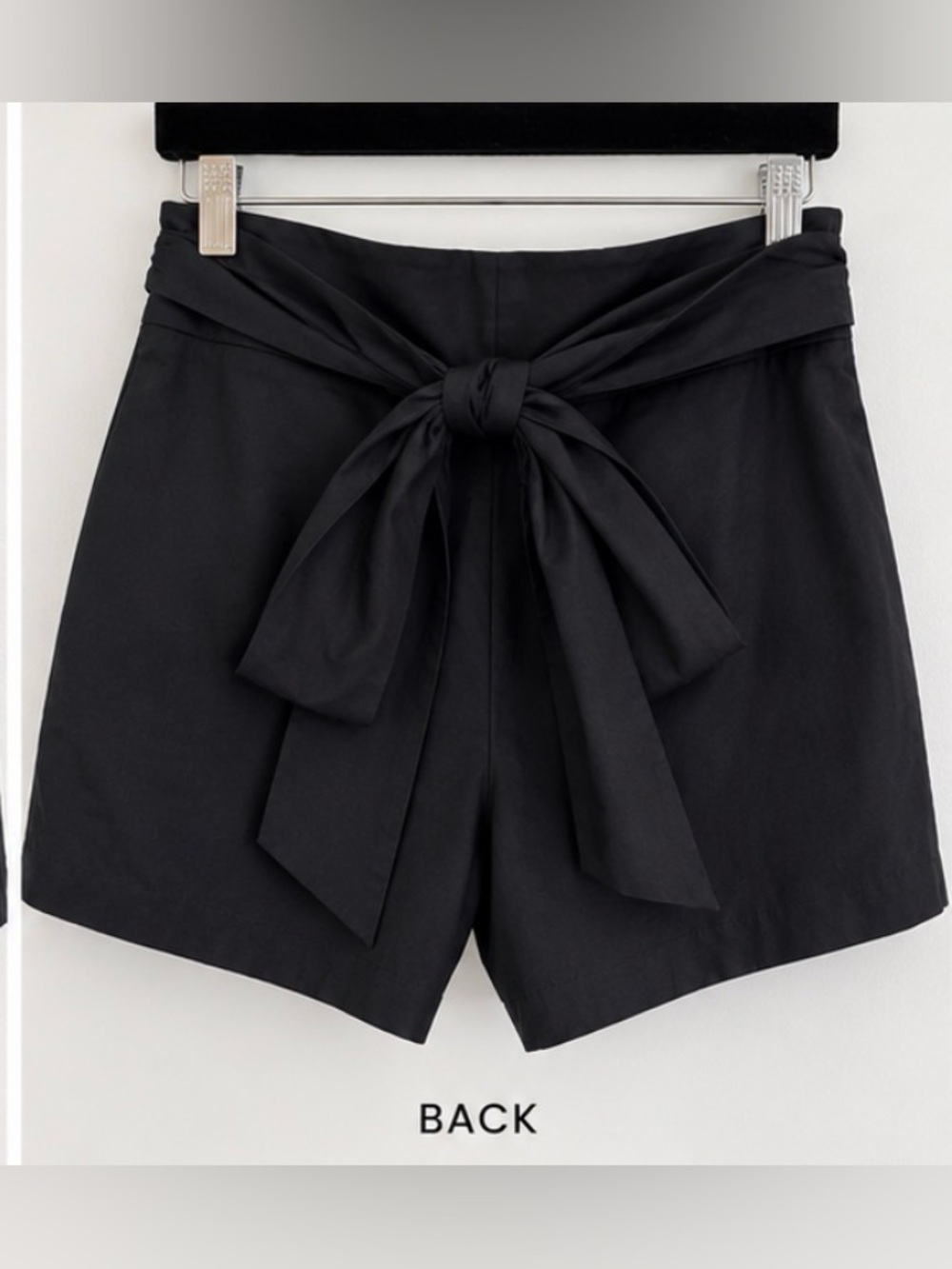 J. Crew Black Tie-Waist Bermuda Shorts